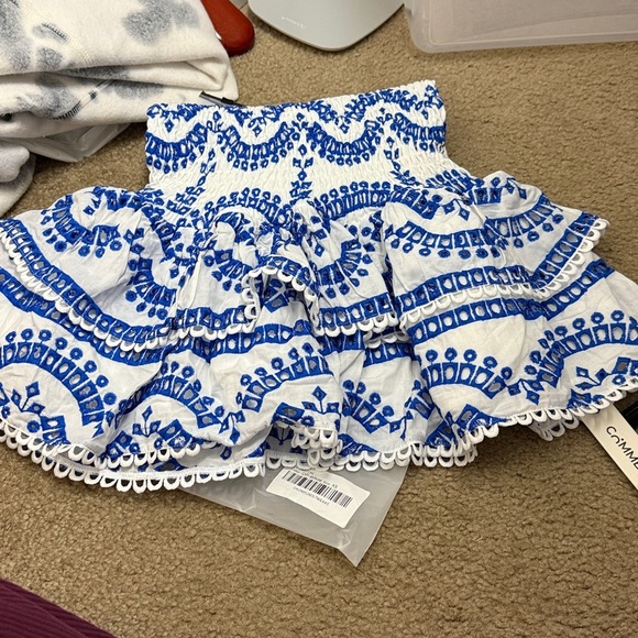 Commense Ripple Strapless Tiered Hem With Scalloped Detailing Dress - Picture 11 of 12